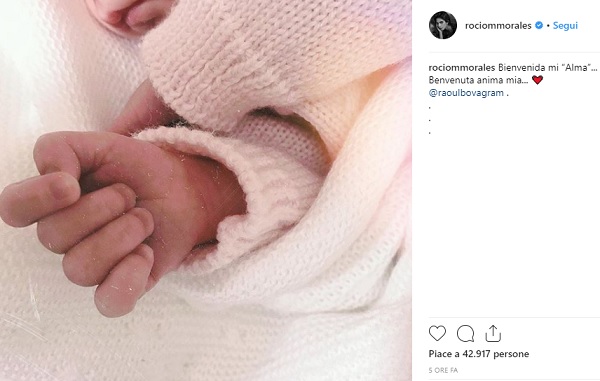 Raoul Bova e Rocio genitori bis: è nata Alma