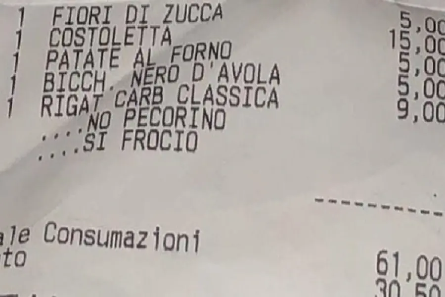 Scontrino omofobo: minacce di morte alla Locanda Rigatoni