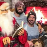 Claudio Sona Instagram: foto con Mario Serpa e Babbo Natale