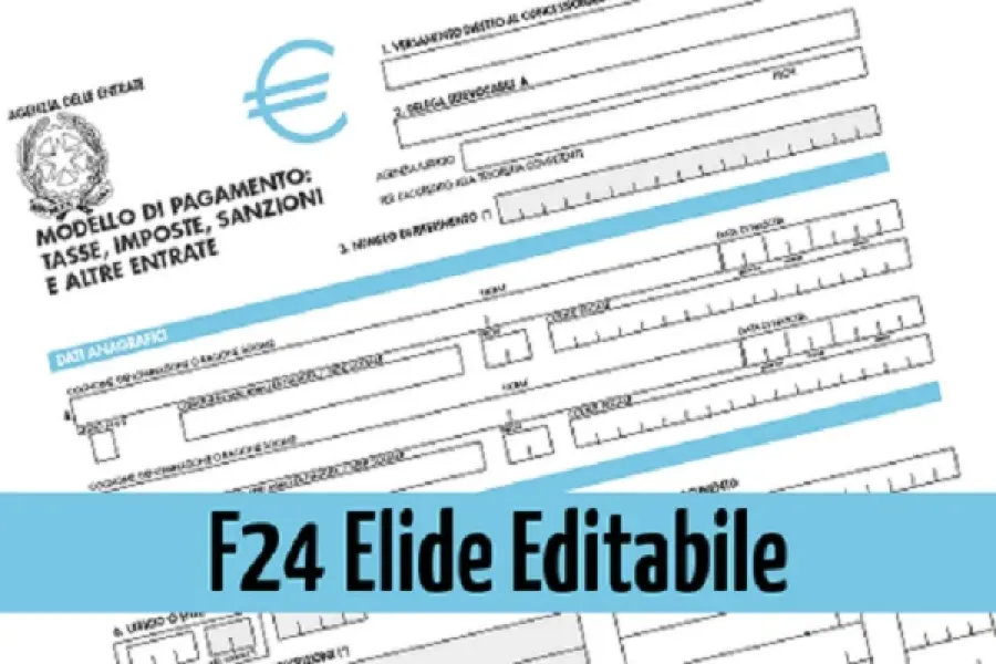 F24 Elide 2017: modello editabile compilabile online, prima registrazione e codici tributo