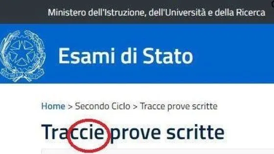 Esami di matutità, Miur refuso sul sito subito corretto