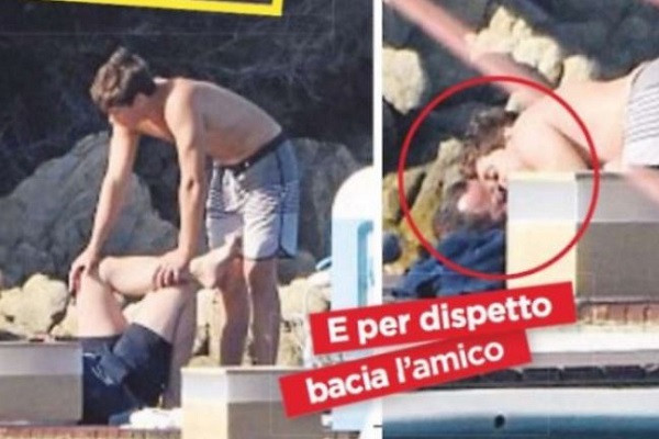 Luigi Berlusconi bacia un ragazzo sulle labbra: il figlio di Silvio scherzava?