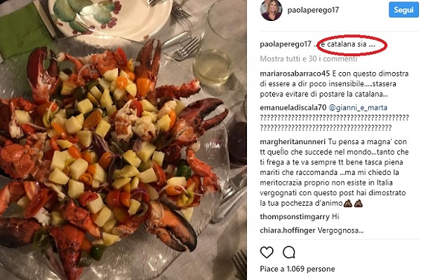 Paola Perego criticata per la foto su Instagram dopo l’attentato a Barcellona
