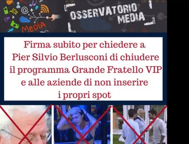 Grande Fratello VIP 2 a rischio chiusura anticipata: petizione online del Moige