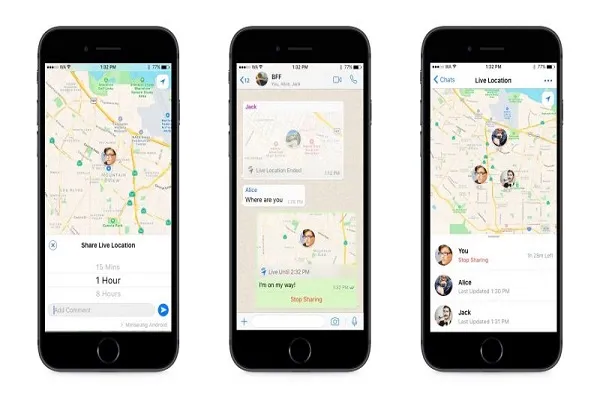 WhatsApp nuovo aggiornamento Posizione Attuale, condivisione spostamenti in tempo reale
