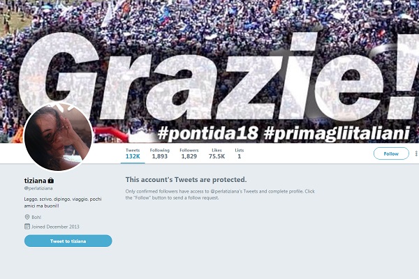 Perla Tiziana Twitter