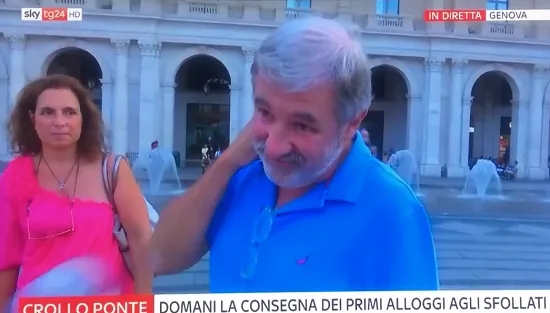 Gaffe per la giornalista di Sky, che non riconosce il sindaco di Genova